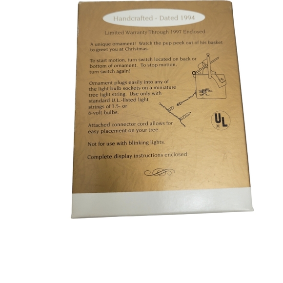 Vintage Hallmark Keepsake Magic Peekaboo Pup Motion 1994 - Picture 5 of 5